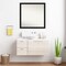 Midnight Black Narrow Non-Beveled Custom Framed Bathroom Vanity Wall Mirror